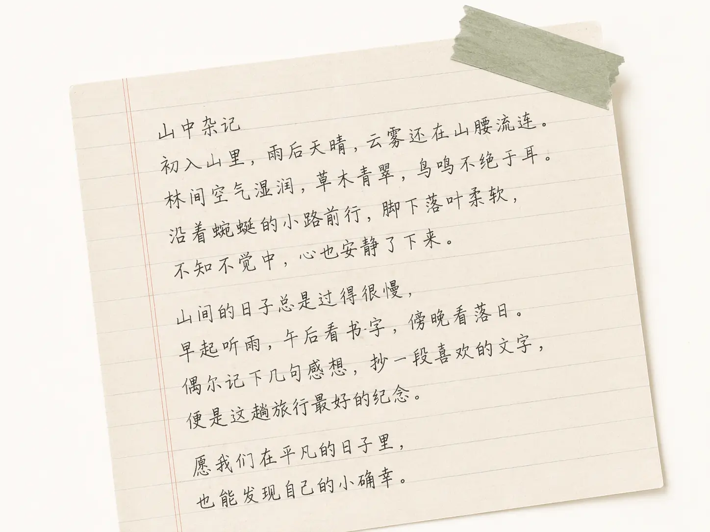 作业摘抄样例