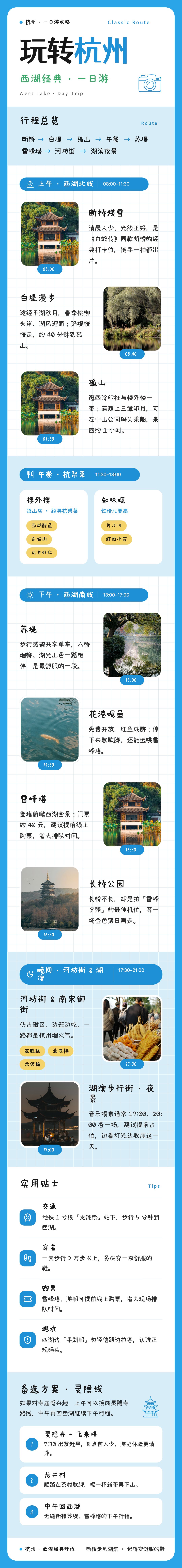 蓝白旅行长图